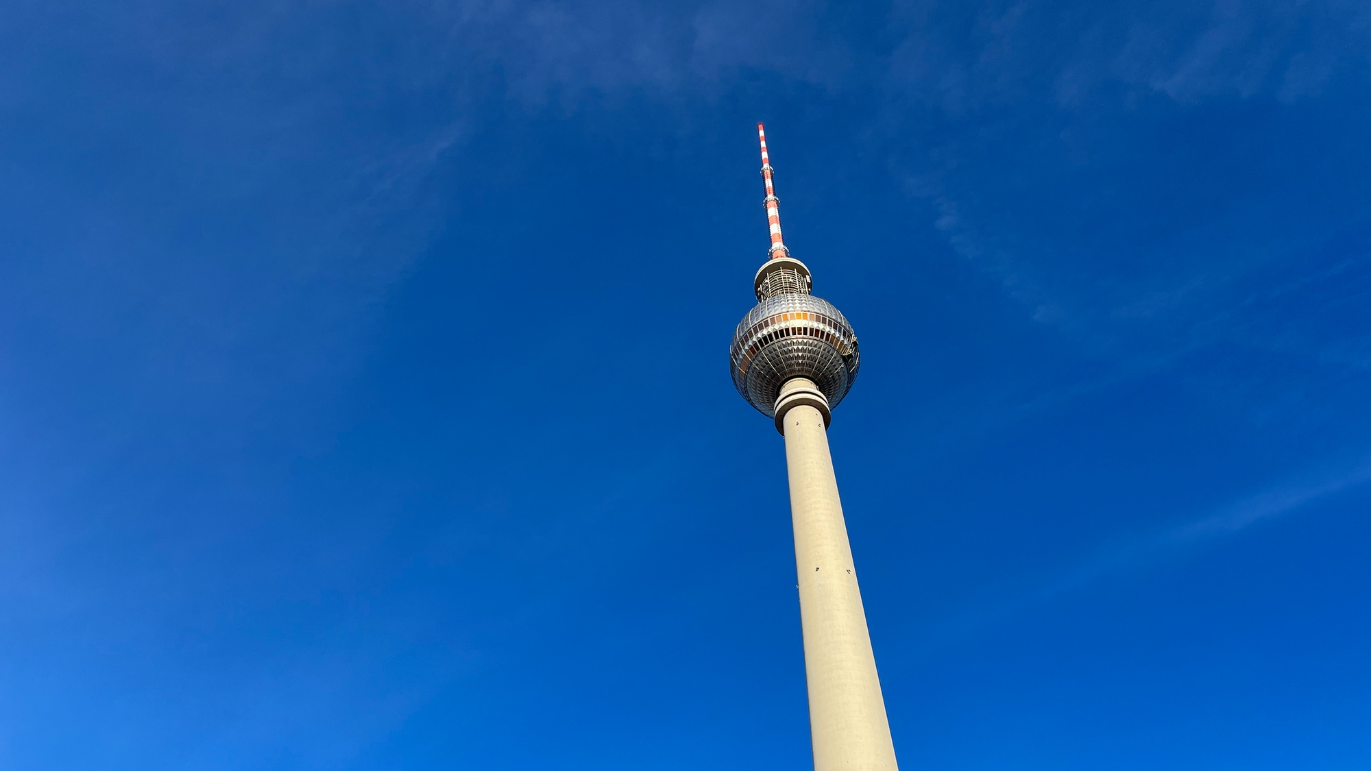 A photo taken at the Fernsehturm in Berlin.