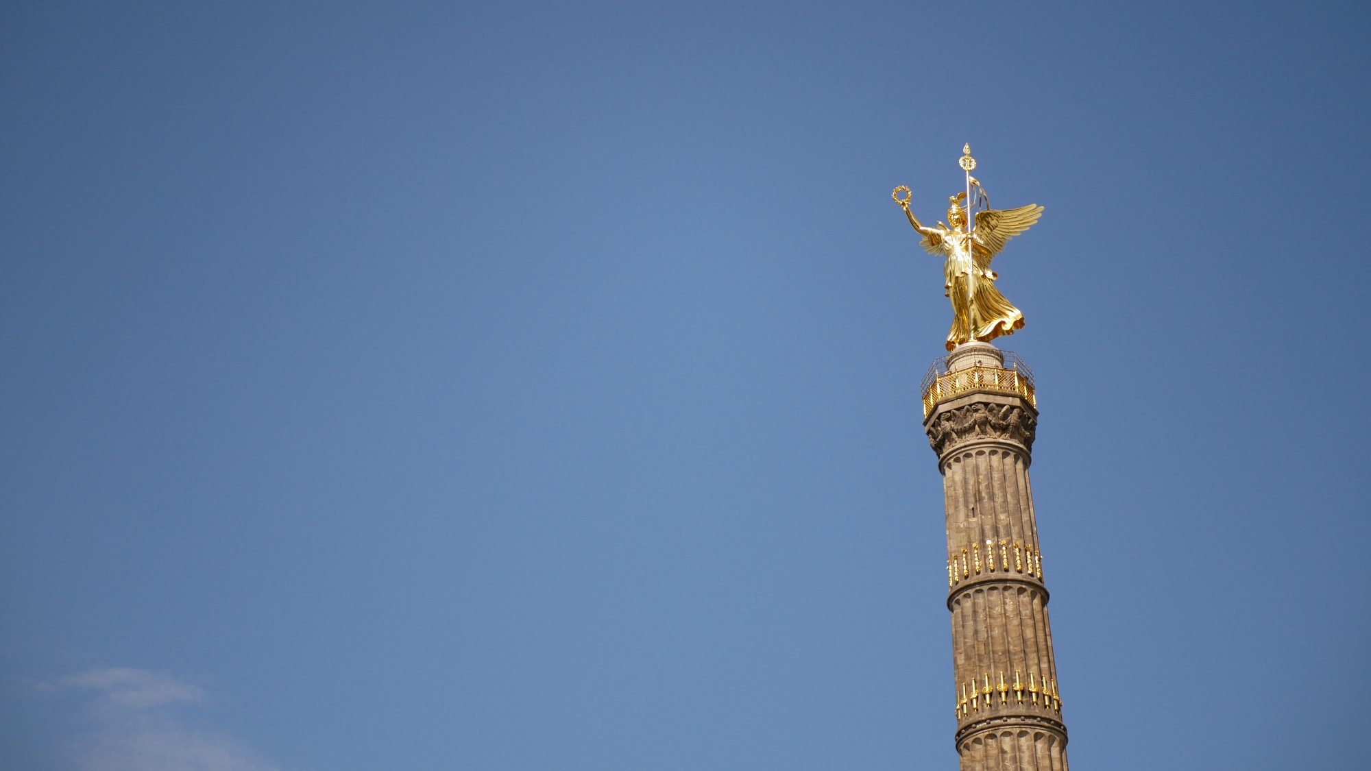 A photo taken at the Siegessäule in Berlin.