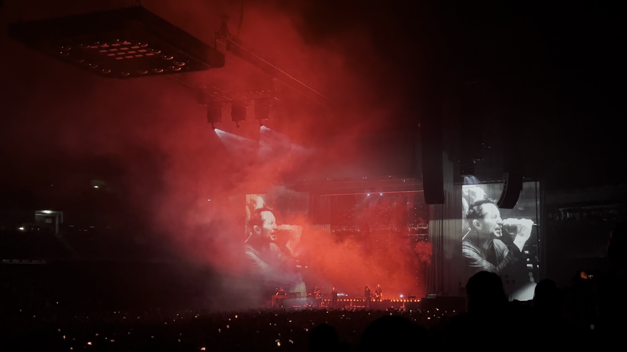 A photo taken at the Nine Inch Nails concert on 2025-07-01 in the Uber Arena in Berlin.